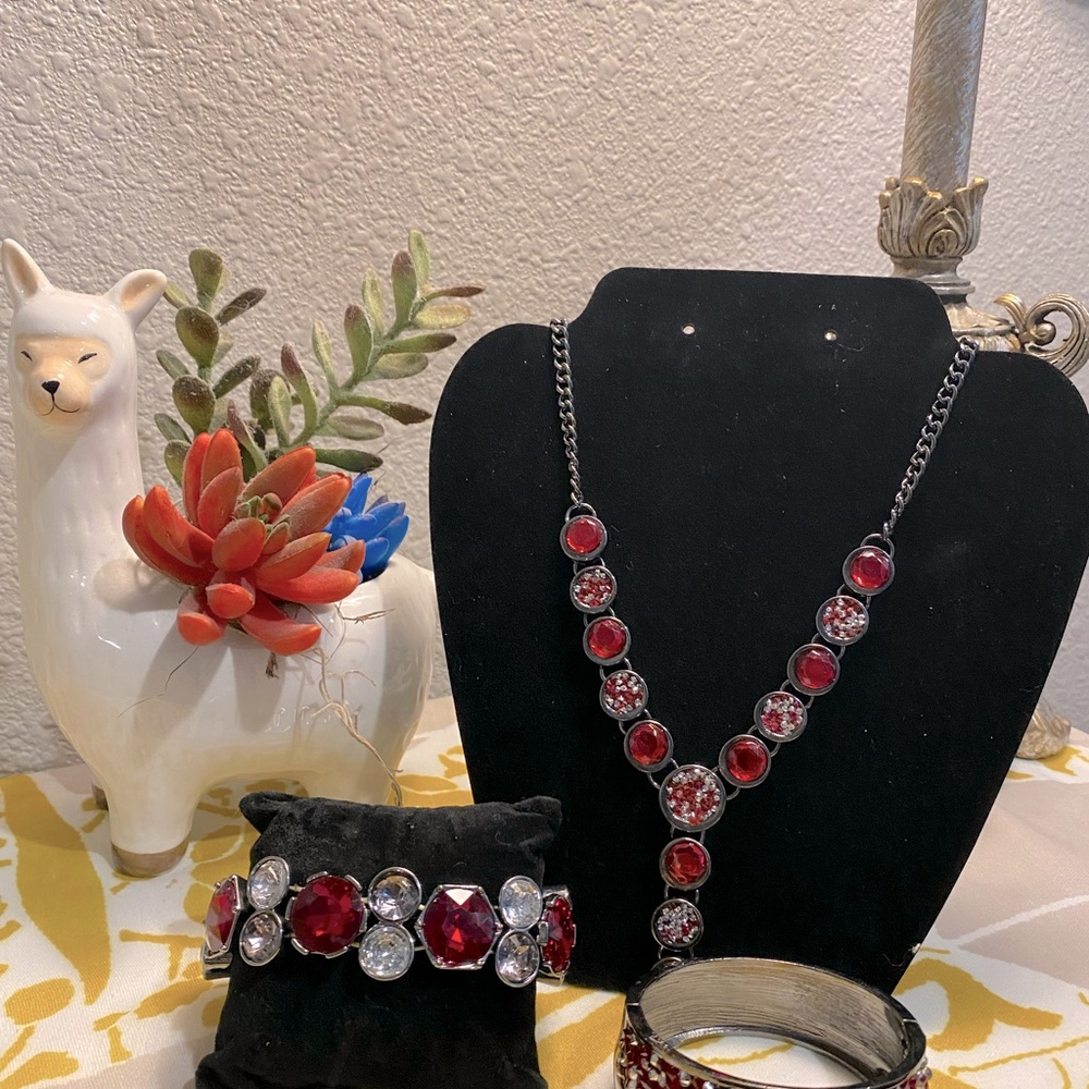 Necklace with Bracelet and Cuff